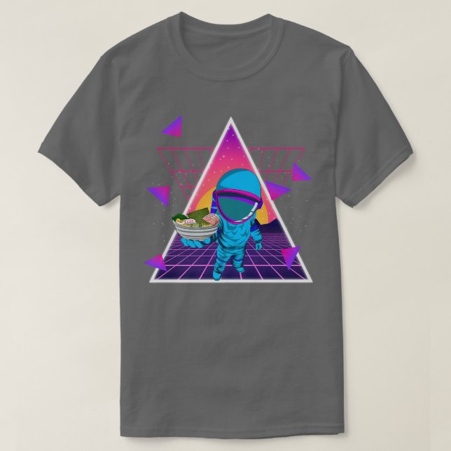 Camiseta Space Synthwave Vaporwave Ramen Noodles 90s Art (Diseño del anverso)