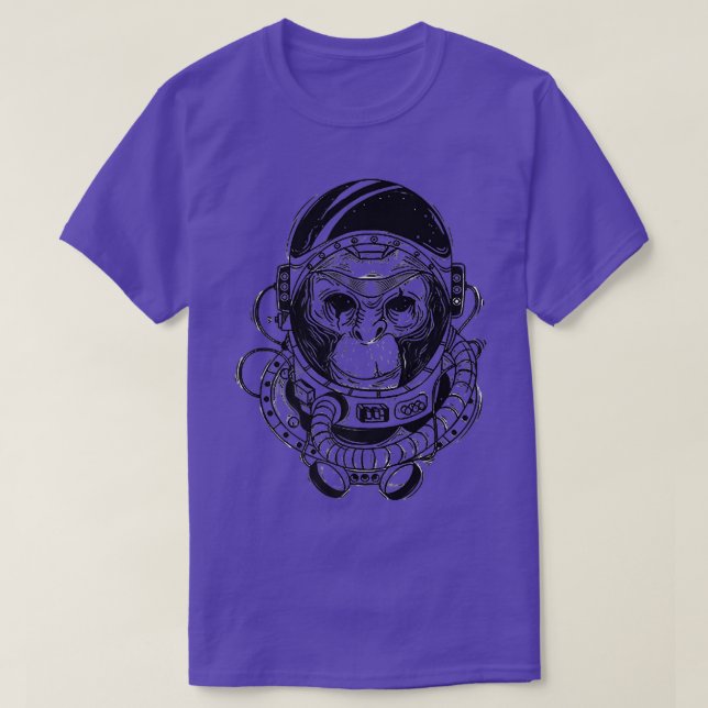 Camiseta Space Travel Astronaut Monkey  (Diseño del anverso)