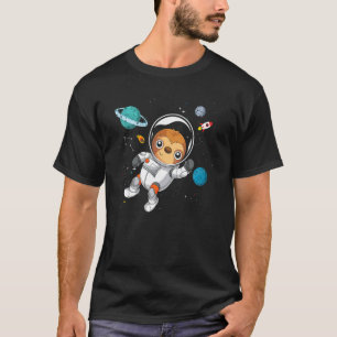 Camiseta Space Travel Tropical Animal Universe Sloth Astr