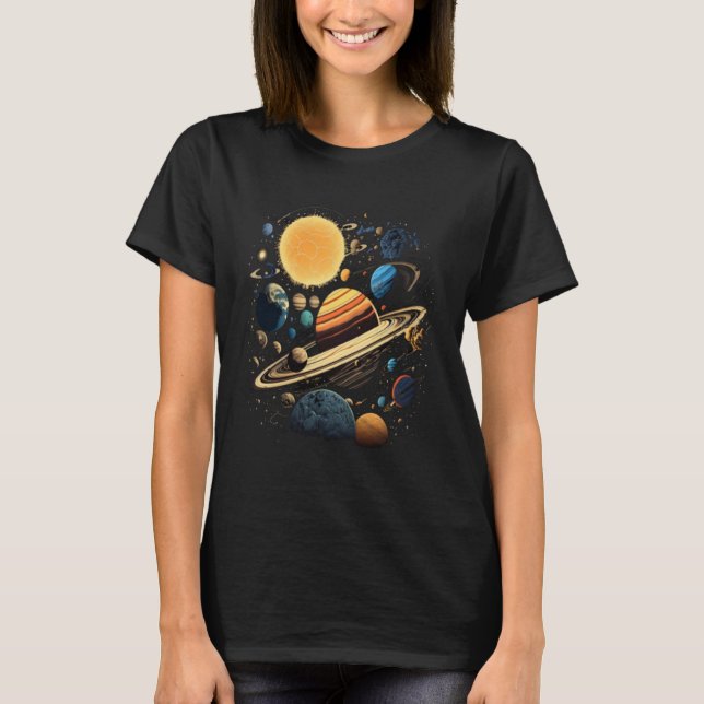 Camiseta Space UFO Alien Spaceship Astronomy Extraterrestri (Anverso)
