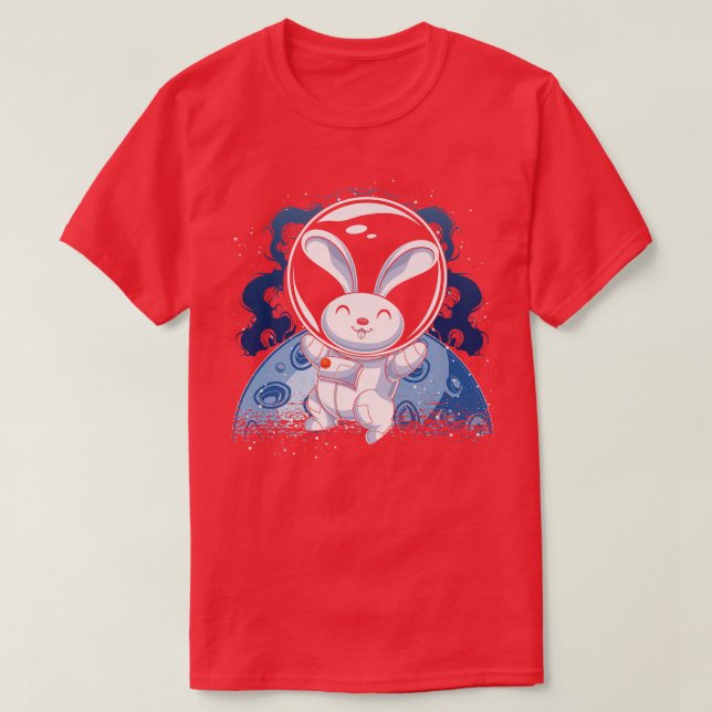 Camiseta Space Universe Rabbit Animal Lover Science Bunny A (Diseño del anverso)