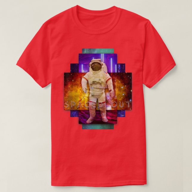 Camiseta Spaced Out Synthwave Astronaut  (Diseño del anverso)