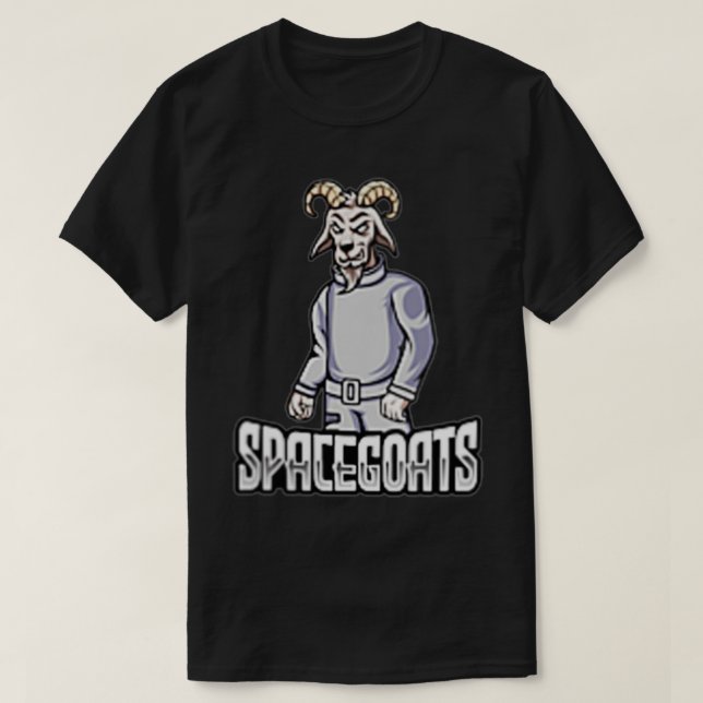 Camiseta SpaceGoats 1ª edición Zip (Diseño del anverso)
