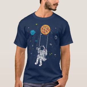 Camiseta Spaceman Pizza, Funny Fast Food Solar System Astro