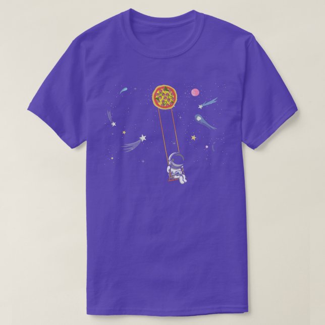 Camiseta Spaceman Pizza, Funny Fast Food Solar System Astro (Diseño del anverso)