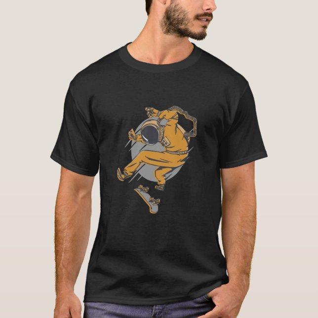 Camiseta spaceman space skateboard skateboarding skate (Anverso)