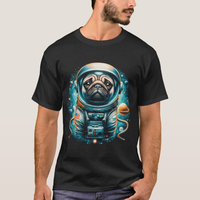 Camiseta SpacePug: El Pug que Conquistó la Luna (Anverso)