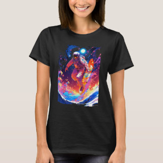 Camiseta Spacer surfing the waves of an alien planet hangin
