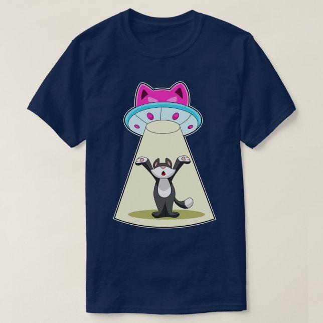 Camiseta Spaceship Cat (Diseño del anverso)