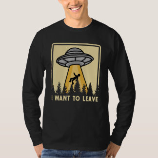 Camiseta Spaceship Taking Person I Want To Leave