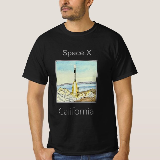 Camiseta SpaceX Launch, Vandenberg, California (Anverso)