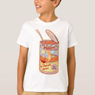 Camiseta Spaghetti Can Retro poster