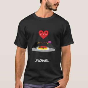 Camiseta Spaghetti Meatball Romantic Date   Añadir su nombr