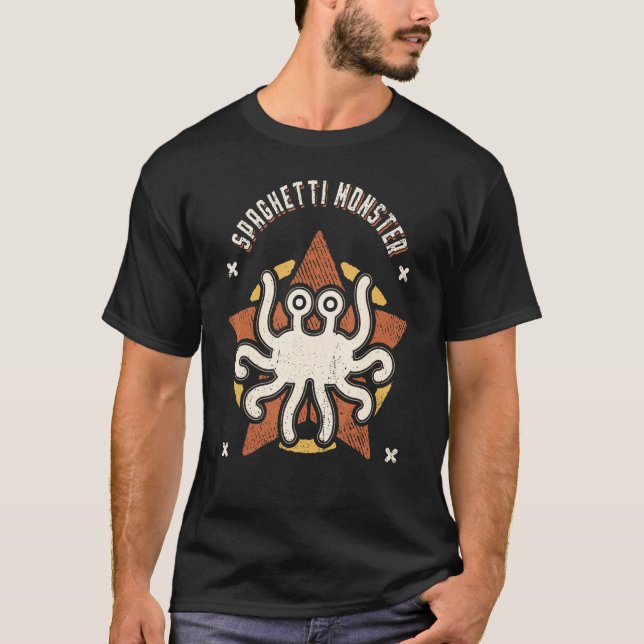 Camiseta Spaghetti Monster Vintage Retro Classic (Anverso)