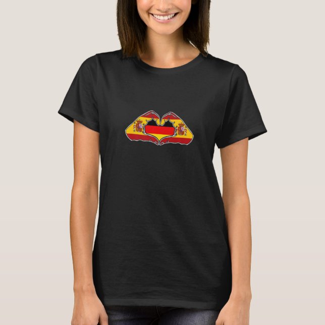 Camiseta Spain and Germany Heart hand friendship (Anverso)