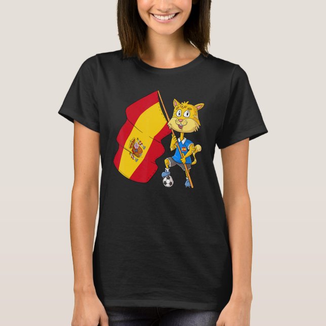 Camiseta Spain Fan Cat (Anverso)