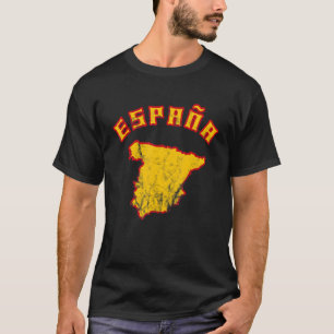 Camiseta Spain Flag Outline Spain Travel Spain Pride Spania