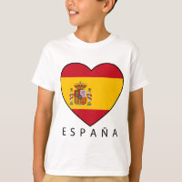 Spain Heart with black ESPANA