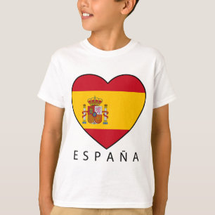 Camiseta Spain Heart with black ESPANA