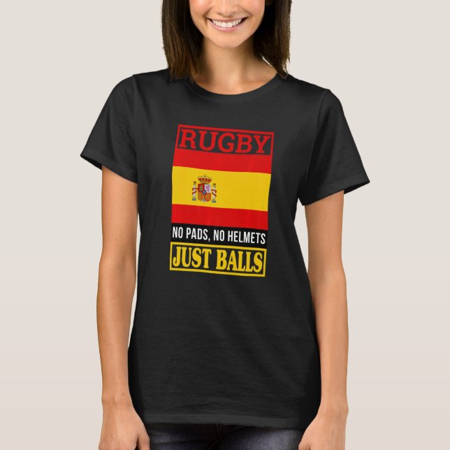 Camiseta Spain Rugby No Pads No Helmets Just Balls   (Anverso)