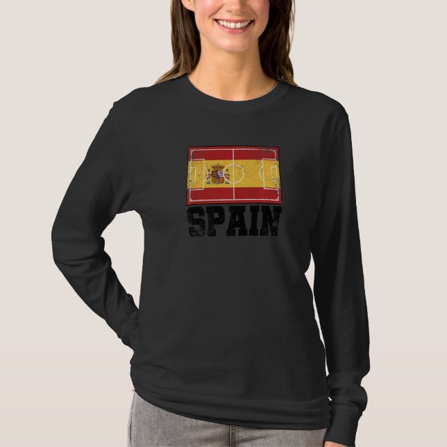 Camiseta Spain Soccer Field Country Flag Espana Spanish Pri (Anverso)