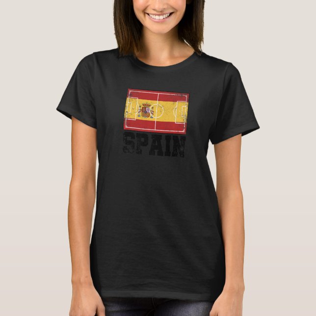Camiseta Spain Soccer Field Country Flag Espana Spanish Pri (Anverso)