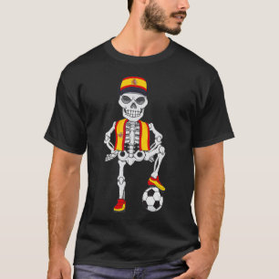 Camiseta Spain Soccer Skeleton Fan Team 