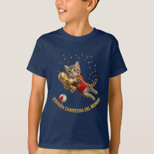 Camiseta Spain World Champions Golden Goalie Kitten