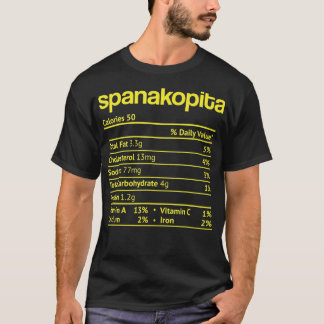 Camiseta Spanakopita Nutrition Hecho Gracioso, Chris de Acc