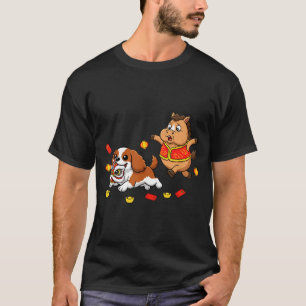 Camiseta Spaniel Cavalier King Charles Feliz Caballo Chino