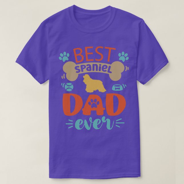 Camiseta Spaniel Dog Dad (Diseño del anverso)