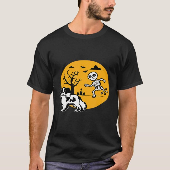 Camiseta Spaniel Halloween Costume Funny Skeleton Bone For  (Anverso)