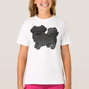 Camiseta Spaniel Tibetano Negro Perro De Dibujos Animados L