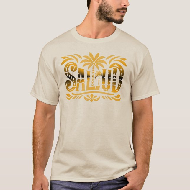 Camiseta Spanien Insel und Meer - "SALUD" -  Prost (Anverso)