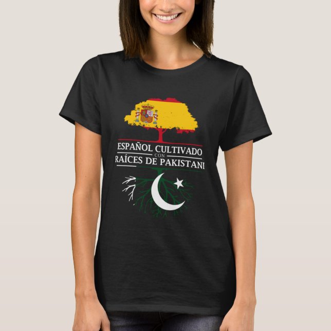 Camiseta Spanish Grown with Pakistani Roots  Pakistan (Anverso)