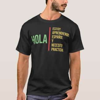 Camiseta Spanish Language for Student Practice Learning Gi