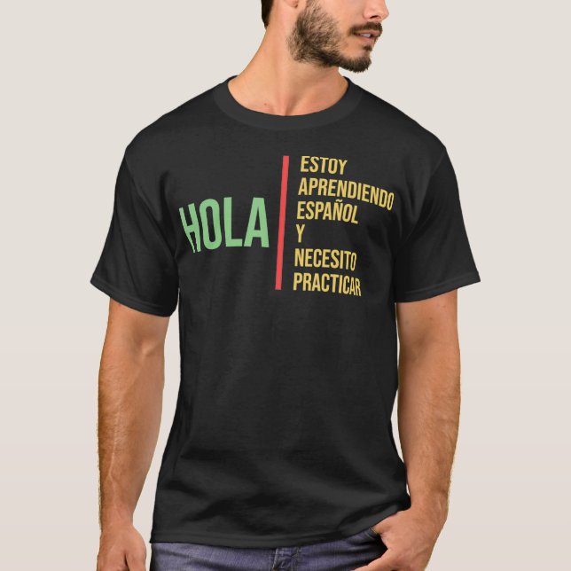 Camiseta Spanish Language for Student  Practice Learning Gi (Anverso)