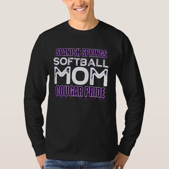 Camiseta Spanish Springs Softball Mom  Cougar Pride (Anverso)