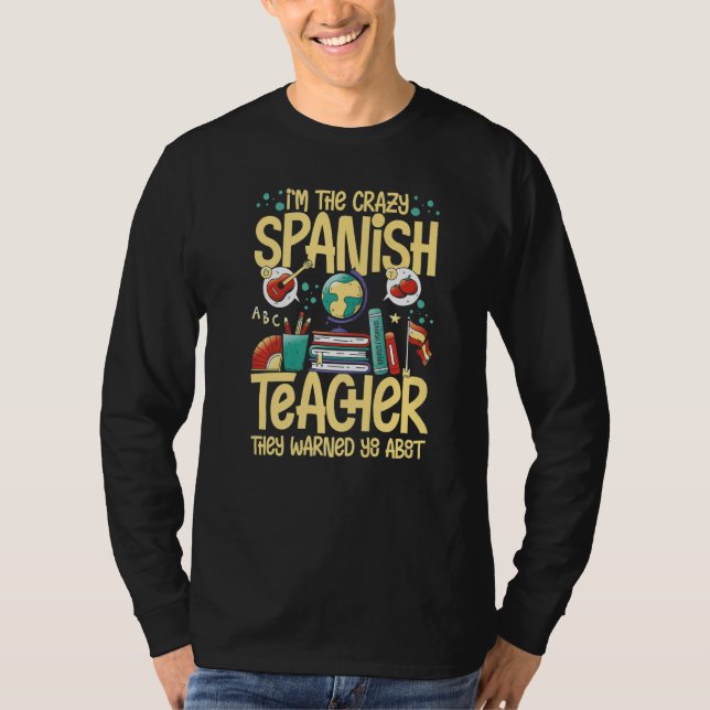 Camiseta Spanish Teacher Spain Flag Language Lesson Student (Anverso)