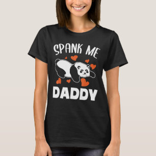 Camiseta Spank Me Daddy Naughty Humor Adulto Negro Y Blanco