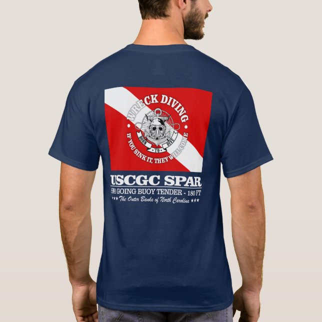 Camiseta Spar USCGC (mejores restos de naufragio) (Reverso)