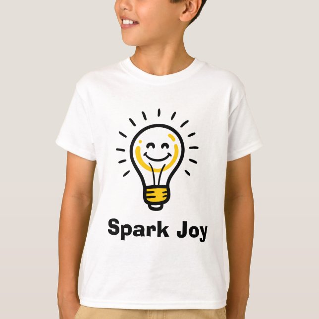 Camiseta Spark Joy Light Bulb Graphic Positive Vibes (Anverso)