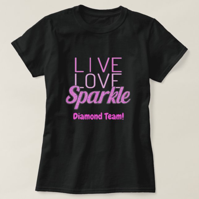 Camiseta Sparkke comillas purpurina efecto añadir texto ros (Diseño del anverso)