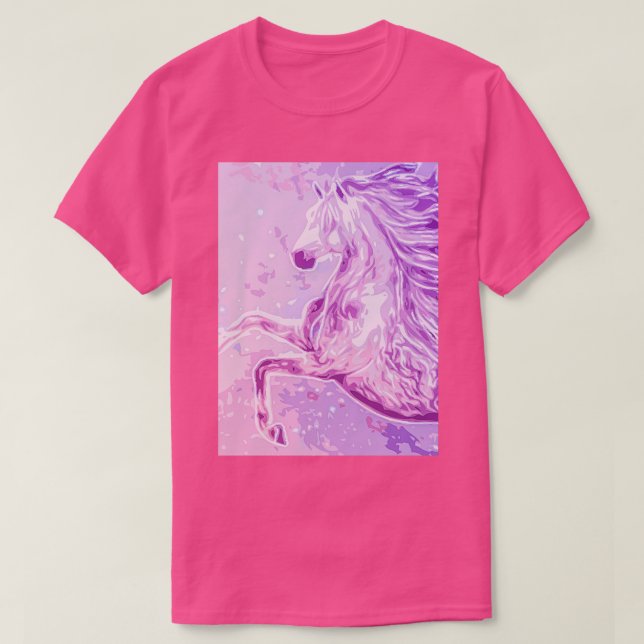 Camiseta Sparkle Horse Pinks y Lavender (Diseño del anverso)