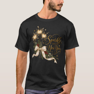 Camiseta Sparkle Into the New Year Elegant Celebration T-Sh