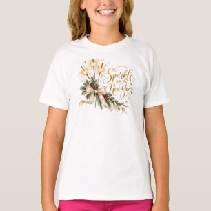 Camiseta Sparkle Into the New Year Kids Holiday T-Shirt