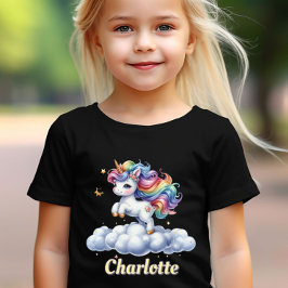 Camiseta Sparkle unicorn nombre de nube mágica negro
