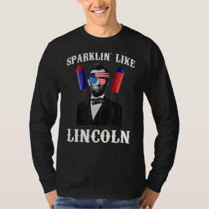 Camiseta Sparklin' Como Lincoln Fireworks Director Abraham