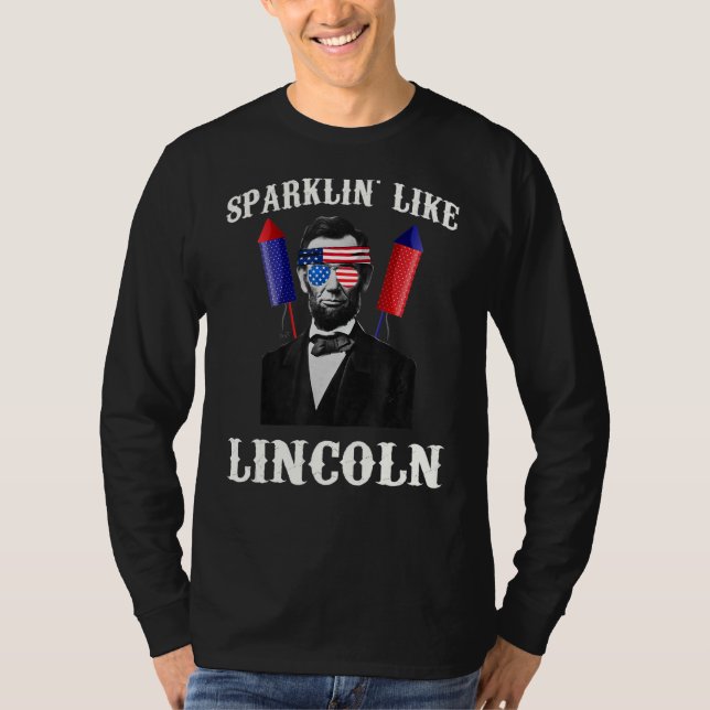 Camiseta Sparklin' Como Lincoln Fireworks Director Abraham (Anverso)