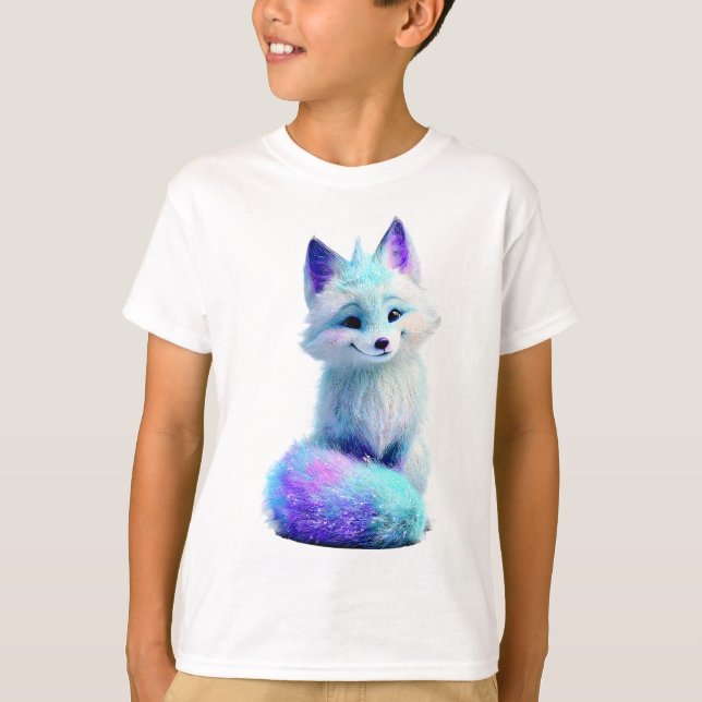 Camiseta Sparkling Galactic Ice Fox Kids (Anverso)